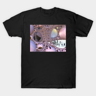 Skating in Mandelbulb Plaza T-Shirt